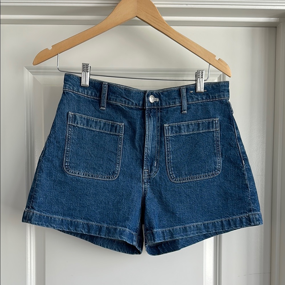 NWT Madewell High Rise Sailor Short Classic Blue Denim Women's Shorts